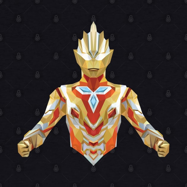 Ultraman Trigger, Glitter Trigger Eternity (Low Poly Style) by The Toku Verse